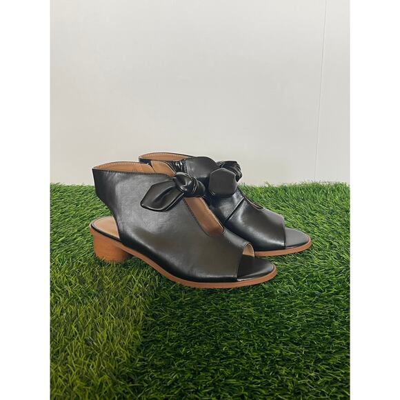 Womens Bow Knot Sandals Peep Toe Cut Out Side Zipper Boots Size 7.5 - Picture 5 of 7